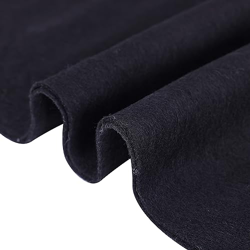 Premium Black Felt Fabric Sheets - 36x36 Inch, 1.6mm Thick Soft Acrylic Material for All Your DIY Crafting Needs