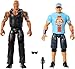 Mattel WWE Main Event Championship Showdown 2-Pack Action Figures & Accessory, Series #19 The Rock vs John Cena Collectible Set