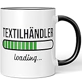JUNIWORDS Tasse, Textilhändler loading, Schwarz (6219024)