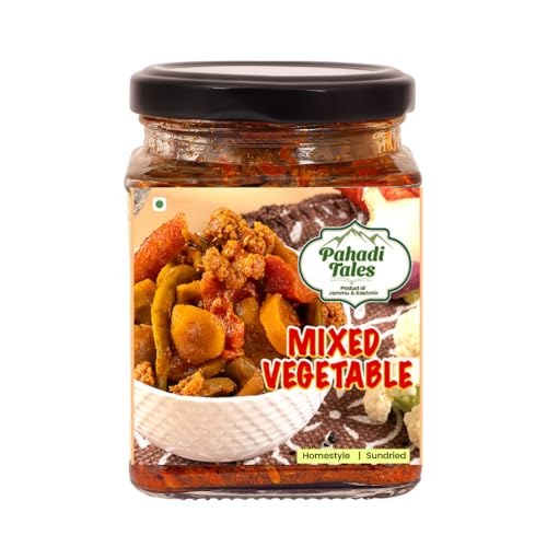 Image of Pahadi Tales Mixed Vegetable Pickle 200g | Mix Veg Achar in Pure Mustard Oil | Sundried Homestyle Himalayan Achaar | Seasonal Sabziyon ka Achar | Traditional Recipe | Made in Jammu & Kashmir
