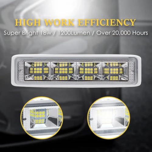 Bombilla LED y barra de luz trabajo 72W para camión, tractor y SUV 4