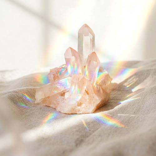 Grappe de cristal rose naturelle, cadeau idéal grappe déesse 130g - 7