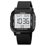 Picture of SKMEI Men's Military Digital Sports Watch Ultra-Thin Waterproof Wrist Watches for Men with Stopwatch Countdown Timer Alarm Function Dual Time LED Back Light