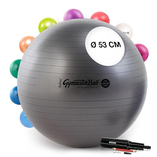 PEZZI Original Pezziball MAXAFE 53 cm m. Pumpe anthrazit Gymnastikball