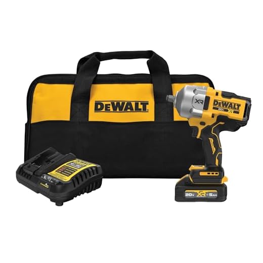 DEWALT 20V MAX XR 1/2 Inch Cordless Impact Wrench Kit with Hog Ring Anvil, Battery and Charger Included (DCF961GP1)