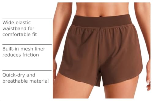 Image of CRZ YOGA Mid Waisted Split Running Shorts 4 inch
