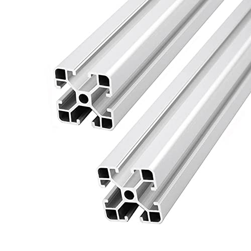 CNCYEAH 2 unidades 4040 - 500 mm, tipo T, norma europea, perfil de aluminio, perfil de 40 x 40, riel lineal para impresora 3D y máquina de grabado láser CNC Cover