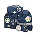Produktbild School-Mood 6-teiliges Schulranzenset Timeless ECO 2019 - Nachhaltig, Ergonomisch 24 Liter Füllvolumen - Verschiedene Modelle (Noah)