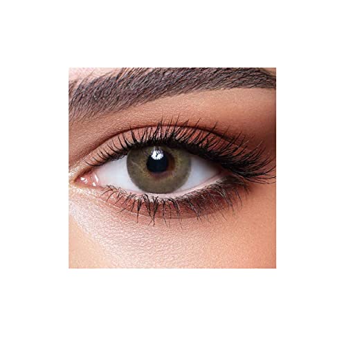 MYSALENS® Lentilles De Contact De Couleur Bellalens Silky Green Couleur Naturelle très haute opacité Kit De Rangement Boitier Pince et applicateur Offert 12...
