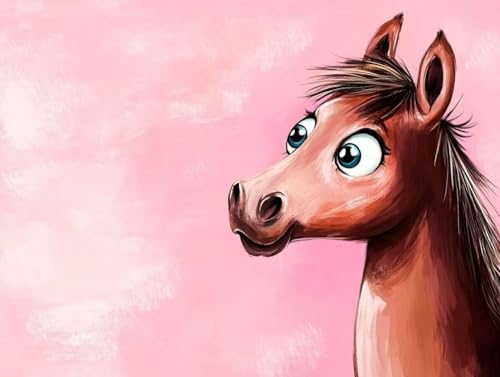 Pintura por números cuadros DIY para relajarte pintando un lienzo de caballo de 50 x 70 cm