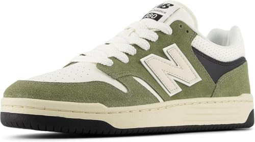 New Balance Men's 480 V1 Premium Sneaker, Dark Olivine/Sea Salt, 10.5