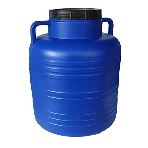 KS24 Vat met brede hals, 80 liter, blauw, schroefdeksel, mostvat, water, handvat, regenvat, ton van kunststof