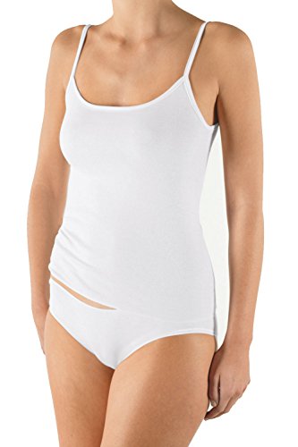 Nina von C. Bio Damen-Unterhemd mit Spaghettiträgern weiß Größe 46
