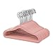 MangoKit 30 Stück Samt-Kleiderbügel für Babys, Kleinkinder, Kinder, Kleiderbügel mit 360 drehbarem Haken, gekerbtes Schulter-Design, mit 8 Trennwänden für Babykleidung (rosa)