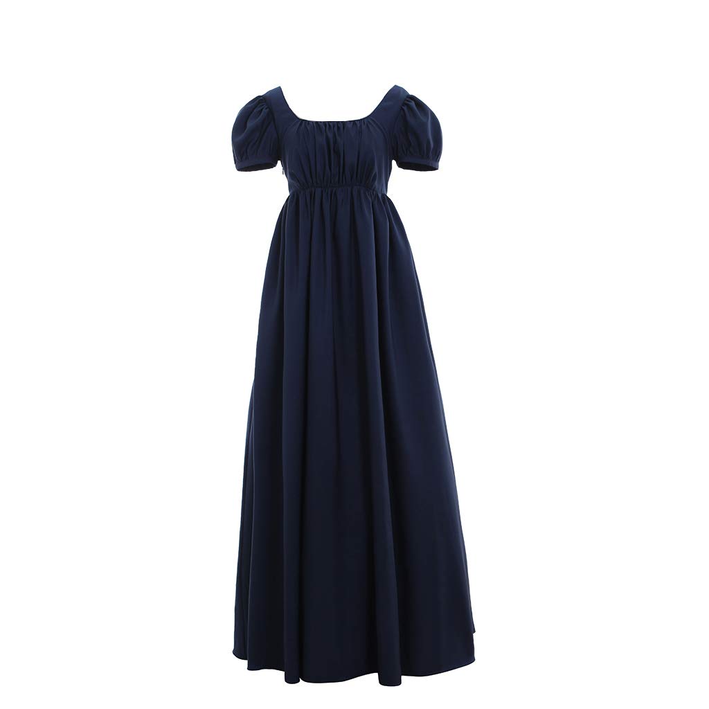 1791's lady Women Vintage Regency Dress High Waistline Ball Dresses Victorian Tea Gown Dress
