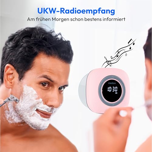 Badradio Medion S66884 Duschradio mit Bluetooth und UKW Radio
