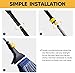 dr.yu Looped-End String Wet Mop Heavy Duty Cotton Mop Commercial Industrial Grade Telescopic Iron Pole Jaw Clamp Floor Cleaning 55.1