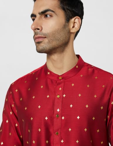Image of Amazon Brand - Symbol Men Festive Printed Long Kurta (Regular Fit)