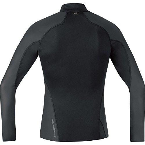 GORE WEAR Herren M WINDSTOPPER BaseLayer Thermo Stehkragenshirt, Black, M