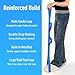 Gjinxi 1pc 45 Inch Leg Lifter Strap Rigid with Multi Loops for After Hip Replacement Knee Surgery Recovery, Long Leg Lifter Strap for Adult & Elderly Aids for Getting in and Out of Bed - Blue