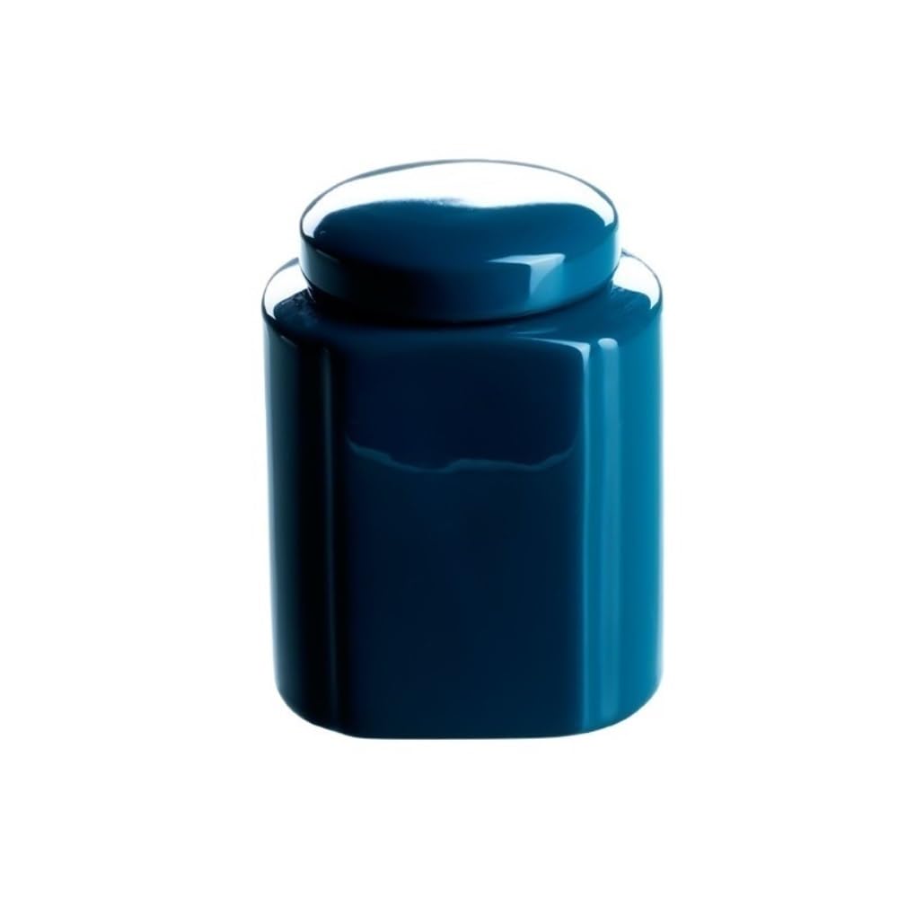 JUNXIAN Tea Caddy Ceramic Tea Storage Container Can Portable Travel Small Sealed Cans Household Tea Storage Cans Tea Set Single Can Tea Can(A)
