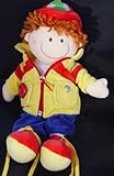 Okie Dokie Plush Red Headed Fireman Boy Learn to Dress Doll 16