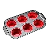 Genérico Silicone Muffin Pan Reusable Baking Cups | Easy-Release Cupcake & Donut Mold, Oven & Air Fryer Safe, Perfect For Breakfast, Dessert, Cupcake, Bread, Egg, Chocolate, Hamburger, Home Cooking