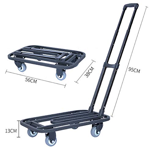 Carretilla multiusos plegable capacidad 225Kg 4 ruedas miniatura 2