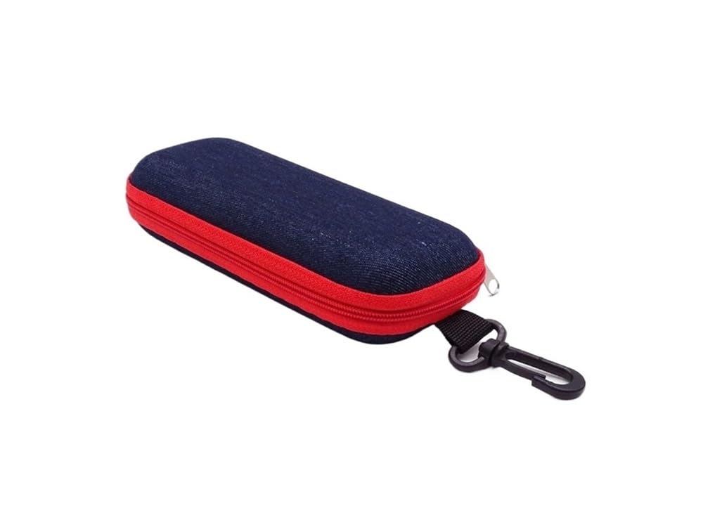 Amibvzhang Portable Hard-shell Glasses With Lightweight Storage Pouch Ideal For Sunglasses Case With Belt Clip Zip(Rosso)