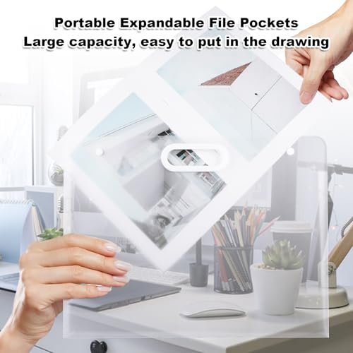Image of 2 Pack Plastic Art Portfolio, 17 inch x 13 inch Art Portfolio Folder for Artwork, Large Art Portfolio with Handles Portfolio Bag Arts Storage Case for Drawing Sketch Photography Poster