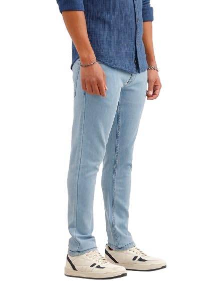 Image of WROGN Men's Slim Fit Jeans | Cotton Stretch | Mid Rise | Casual Denim