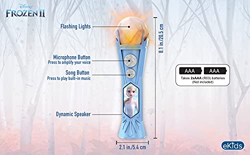 Image of Disney Frozen Toy Microphone for Kids with Music and Lights, Toddler Toys