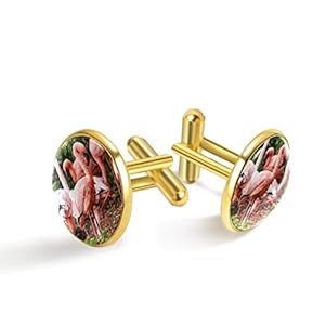 Awesome Animal Flamingo Manchetknopen voor mannen set gepersonaliseerd