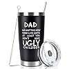 Gifts for Dad Men Husband Grandpa Him,20oz Tumbler Cup with Straws, Lids – Fathers Day Funny Gift from Daughter Son Wife…