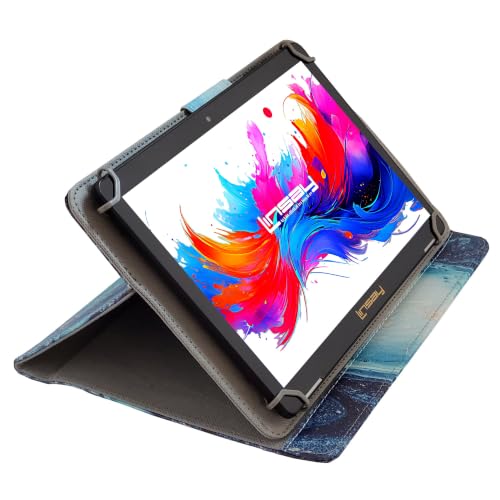 Image of LINSAY 10.1 inch Octa Core Android 15 Tablet with Ocean Marble Case