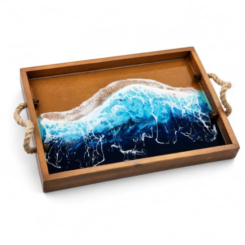 Acacia Ocean Resin Serving Tray