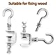 GOIYZTTR Edelstahl C-Zwingen 6 Stück Set Heavy Duty C Klemme mit Edelstahl Haken und Ringschrauben, Einstellbar Schraubklemme Einstellbar Bereich ist 0-25mm für Holzarbeiten und Schweißen