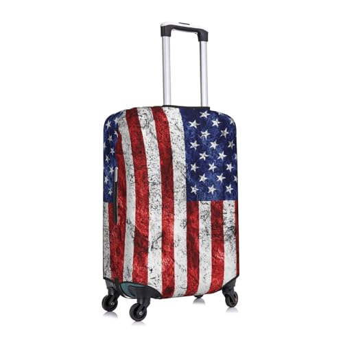 American Flag Independence Fourth Of July Print Suitcase Cover Luggage Protector Washable Elastic Fashionable Travel Gear Cover3