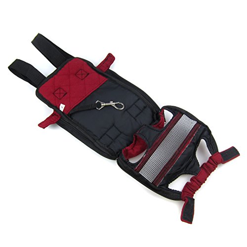 Alfie Pet - Jaden Pet Backpack or Front Carrier with Adjustable Strap - Color: Red, Size: Medium