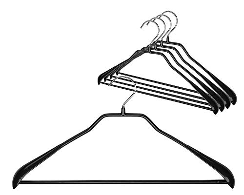 Mawa by Reston Lloyd BodyForm Series Non-Slip Space-Saving Extra Wide Clothes Hanger with Bar for Pants, Set of 30, Black by MAWA - Used condition - US$346.55