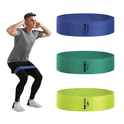 YUNMAI Gymnastikbänder aus Stoff, rutschfest, elastisch, mit Tasche, leicht, tragbar für Widerstandstraining, Heimtraining, Yoga, Physiotherapie, 3 Stück Cover