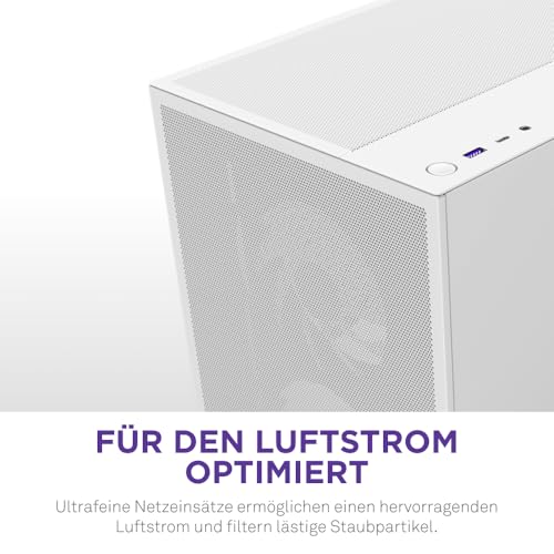 NZXT H5 Flow RGB - Kompaktes Mid-Tower ATX PC-Gehäuse - Weiß – Ansicht 5