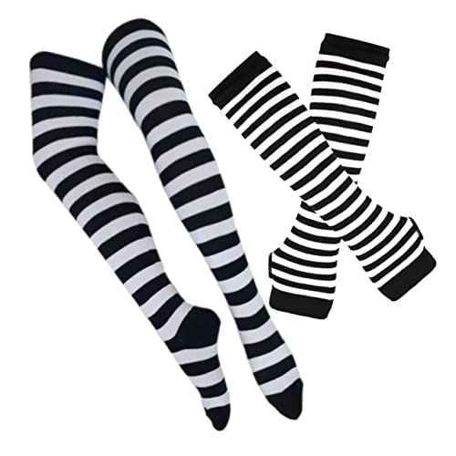 TINEASUR 1 Set Women Winter Arm Warmers Thigh High Socks Comfortable Arm Sleeves for Cold Weather