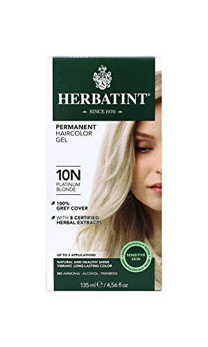 Herbatint Permanent Haircolor Gel, 10N Platinum Blonde, 4.56 Ounce