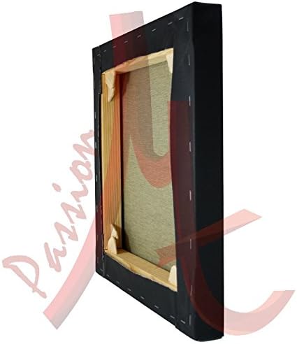 Master Toiles Deep Edge 3D Artist Stretched Blank Painting Canvas Gesso Primed Mixed Polyester-Cotton Medium Grain Black Primer 120x120cm