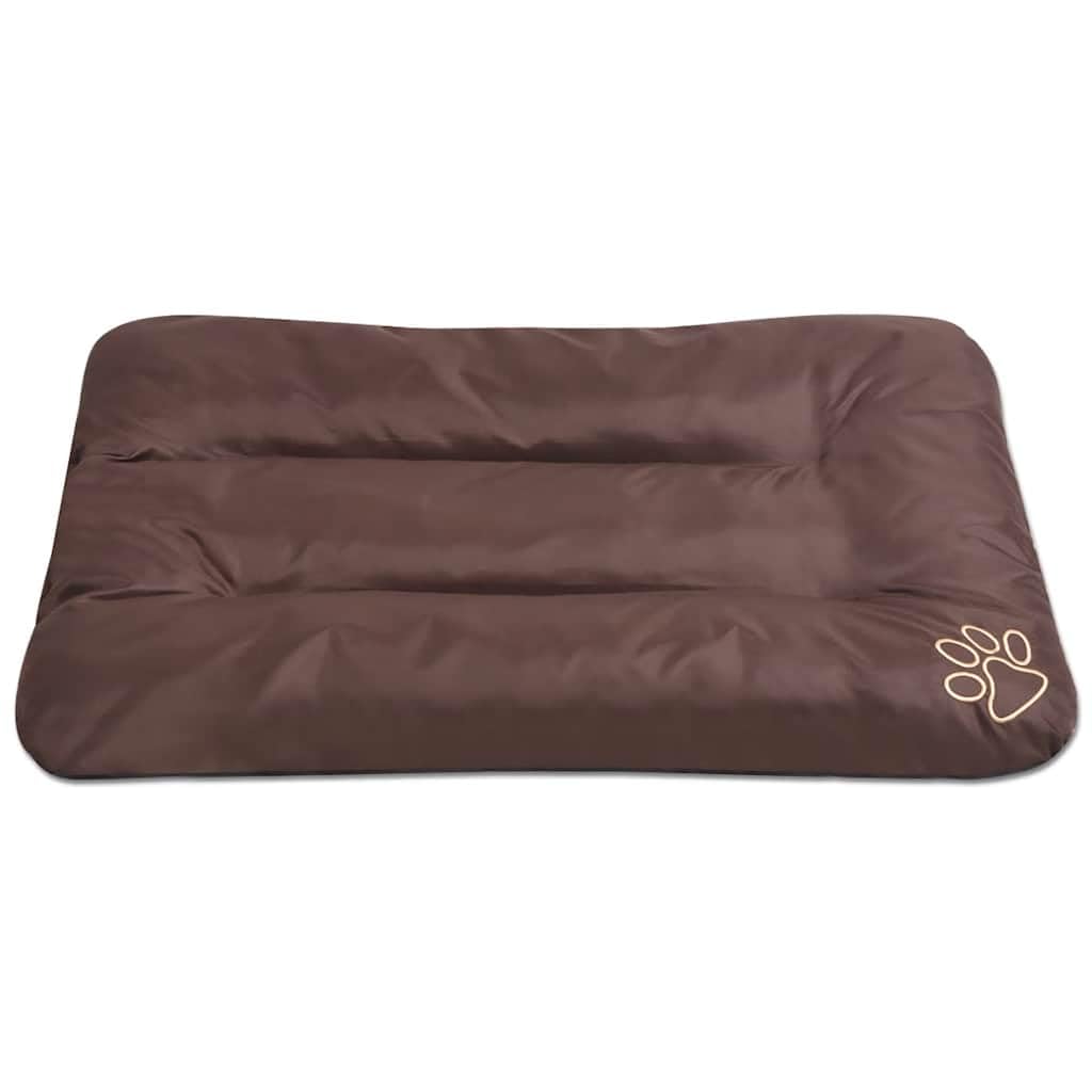 Colchón para Perro Talla L Marrón Cama Mascota Tejido Oxford PU