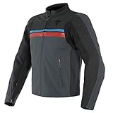  Dainese HF3 Motorrad Lederjacke (Black/Grey/Red,48)