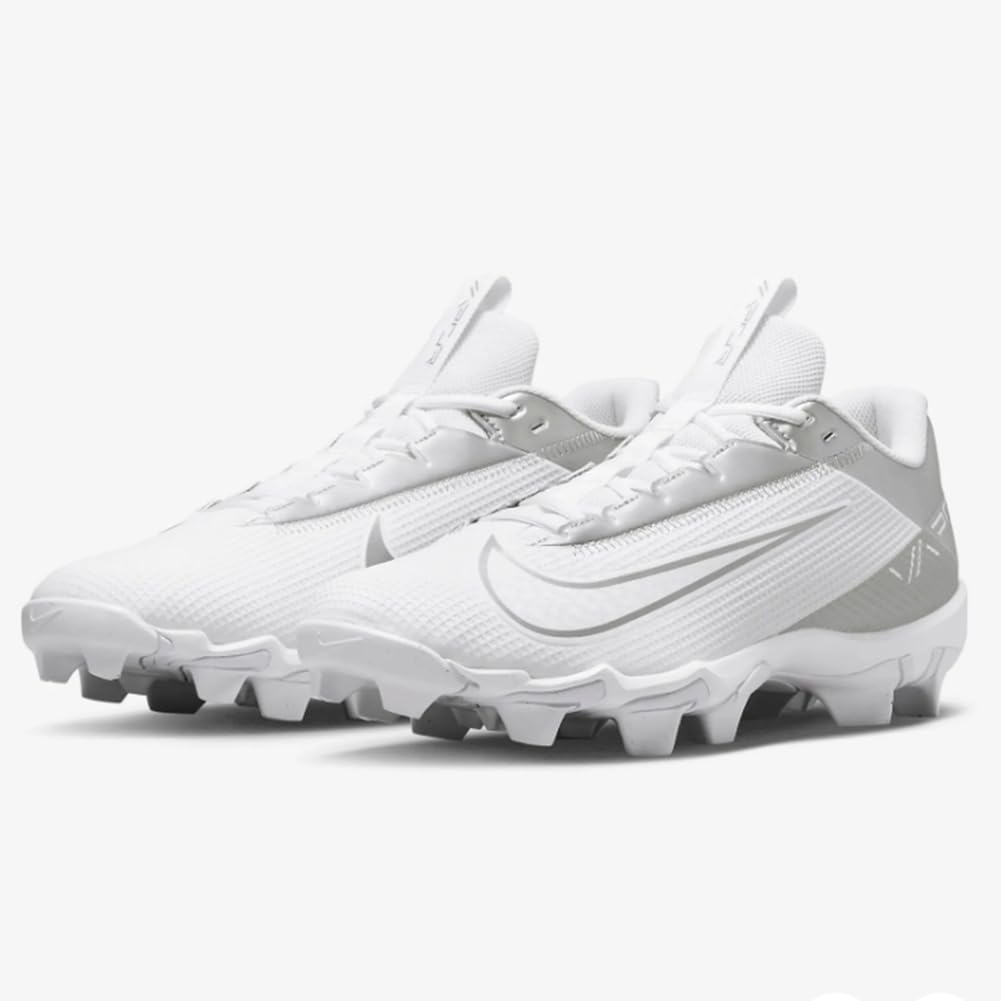 Nike Vapor Edge Shark 2 Molded Football Cleats SZ 11 White | Metallic Silver
