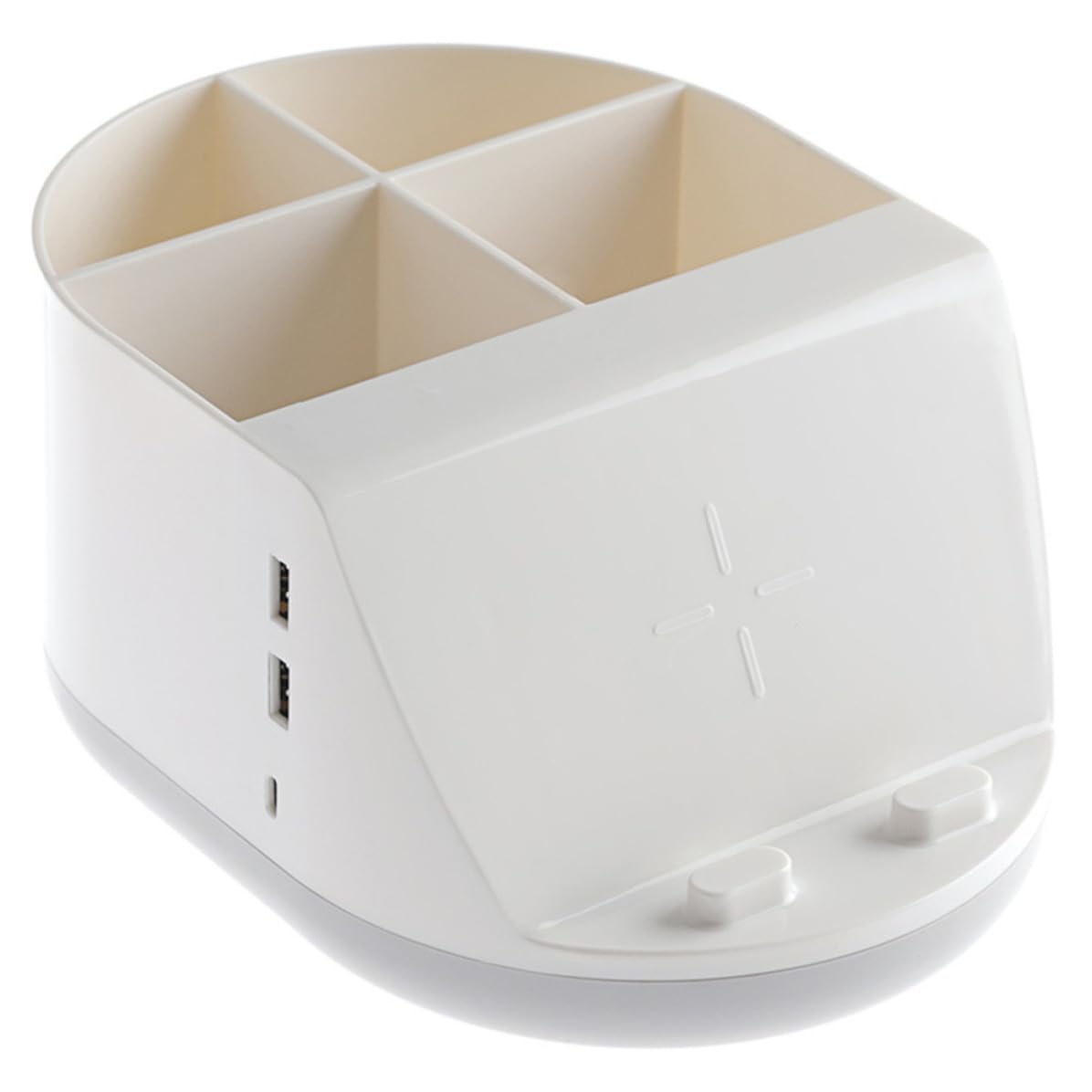 PRETYZOOM Organizador de Escritorio y Compartimentos para Almacenamiento y Orden de Plástico Blanco Cargador Inalámbrico Rápido Color Aleatorio en Oficina o Estudio