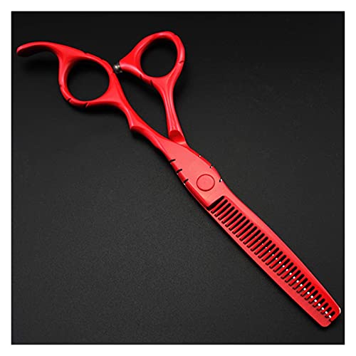 Ciseaux de coiffeur amincissants 6 pouces avec lames haute précision rouges